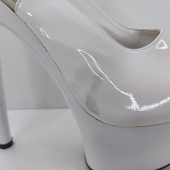 Karo's Shoes 6 inch sling back platform White Size 6 - Picture 6 of 16